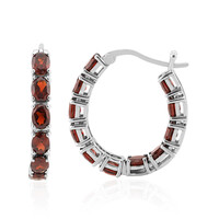 Mozambique Garnet Silver Earrings
