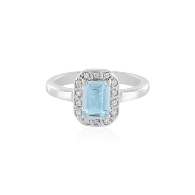 Aquamarine Silver Ring