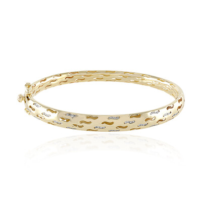 9K I2 (I) Diamond Gold Bangle (Ornaments by de Melo)