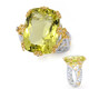Ouro Verde Quartz Silver Ring (Gems en Vogue)
