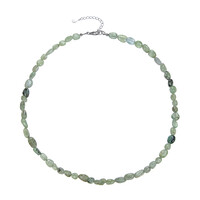 Green Kyanite Silver Necklace