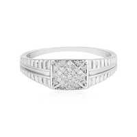 I2 (I) Diamond Silver Ring