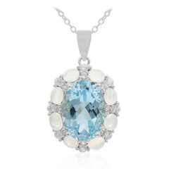 Sky Blue Topaz Silver Necklace