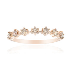 9K SI1 Argyle Rose De France Diamond Gold Ring