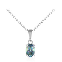 Bluegreen Mystic Topaz Silver Necklace