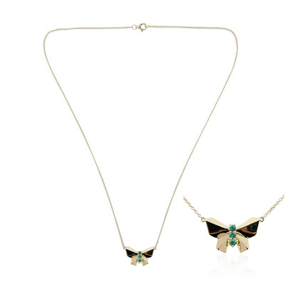 9K AAA Zambian Emerald Gold Necklace (de Melo)