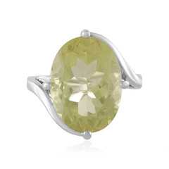 Lemon Quartz Silver Ring
