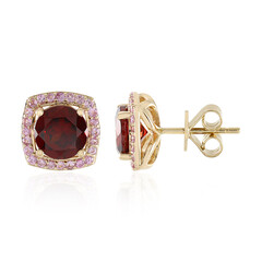 14K AAA Mozambique Garnet Gold Earrings (SUHANA)