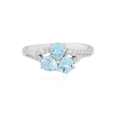 Sky Blue Topaz Silver Ring