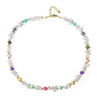 White Quartz Silver Necklace (Riya)