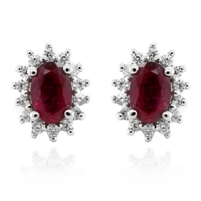 Madagascar Ruby Silver Earrings