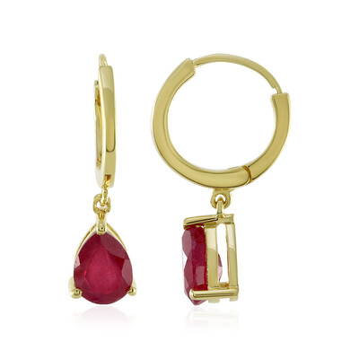 Madagascar Ruby Silver Earrings