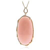 14K Pink Opal Gold Necklace (CIRARI)