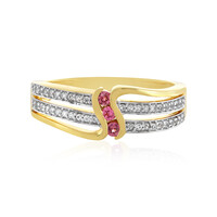 Pink Spinel Silver Ring