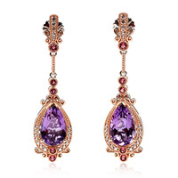 Amethyst Silver Earrings (Dallas Prince Designs)