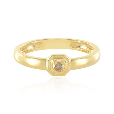 I3 Champagne Diamond Silver Ring