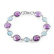 Rose de France Amethyst Silver Bracelet
