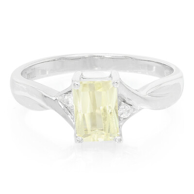 Canary Kunzite Silver Ring