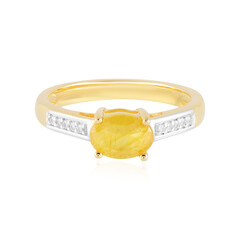 Yellow Sapphire Silver Ring