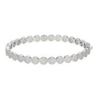 Zircon Silver Bangle (Adela Silber)