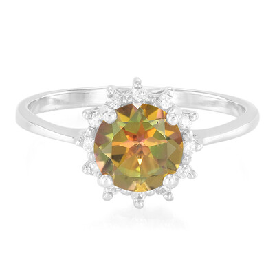 Jungle Topaz Silver Ring