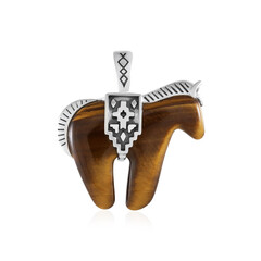 Tiger´s Eye Silver Pendant (Desert Chic)
