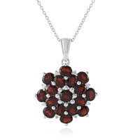 Mozambique Garnet Silver Necklace