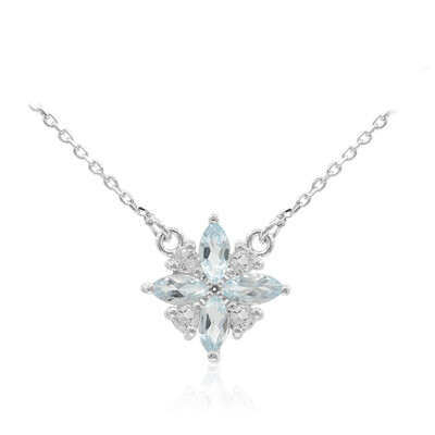 Sky Blue Topaz Silver Necklace
