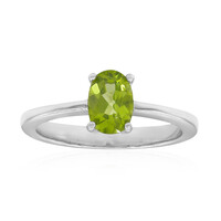 Burmese Peridot Silver Ring