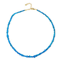 Neon Blue Opal Silver Necklace