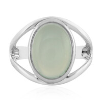 Aqua Chalcedony Silver Ring