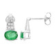 Bahia Emerald Silver Earrings
