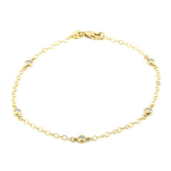 14K SI1 (H) Diamond Gold Bracelet