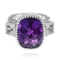 Zambian Amethyst Silver Ring (Dallas Prince Designs)
