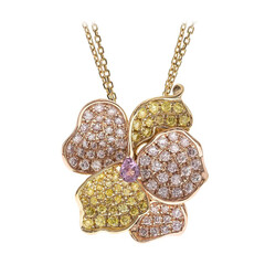 18K Pink Sapphire Gold Necklace (CIRARI)
