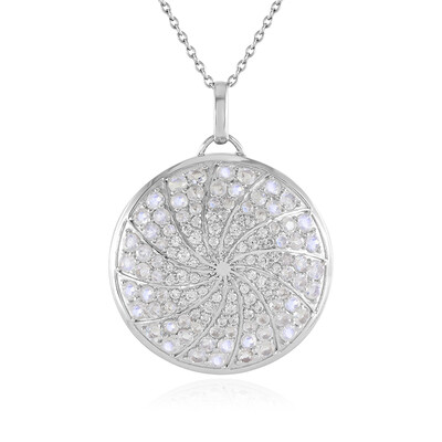 Blue Moonstone Silver Necklace (KM by Juwelo)