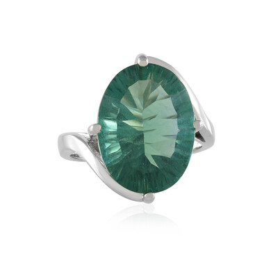 Green Fluorite Silver Ring