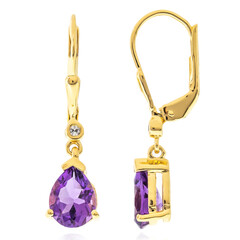Zambian Amethyst Silver Earrings