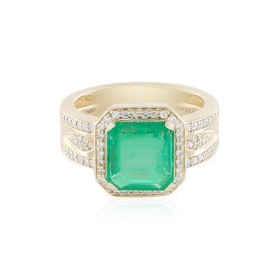 14K Russian Emerald Gold Ring (AMAYANI)