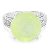 Prehnite Silver Ring