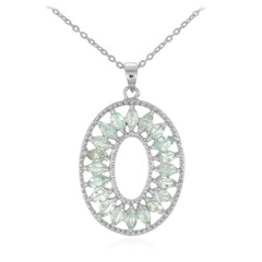 Brazilian Paraiba Tourmaline Silver Necklace