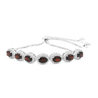 Mozambique Garnet Silver Bracelet