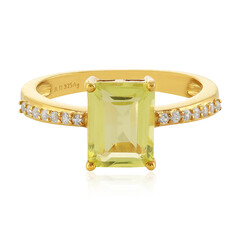 Lemon Quartz Silver Ring