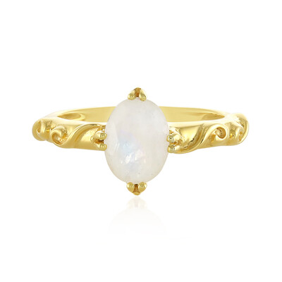 Rainbow Moonstone Silver Ring