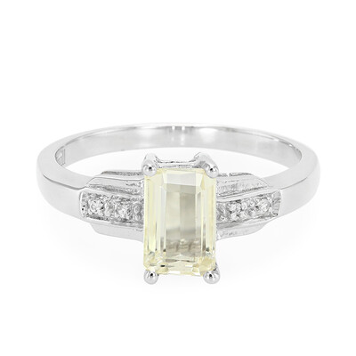 Canary Kunzite Silver Ring