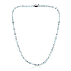 Sky Blue Topaz Silver Necklace