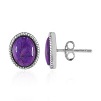 Kingman Purple Mojave Turquoise Silver Earrings