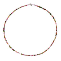 Fancy Tourmaline Silver Necklace