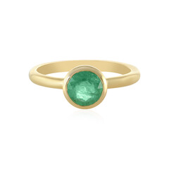 Russian Emerald Silver Ring
