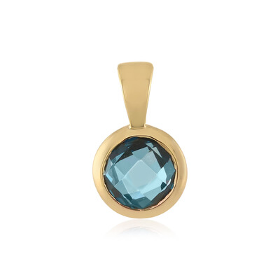 9K London Blue Topaz Gold Pendant